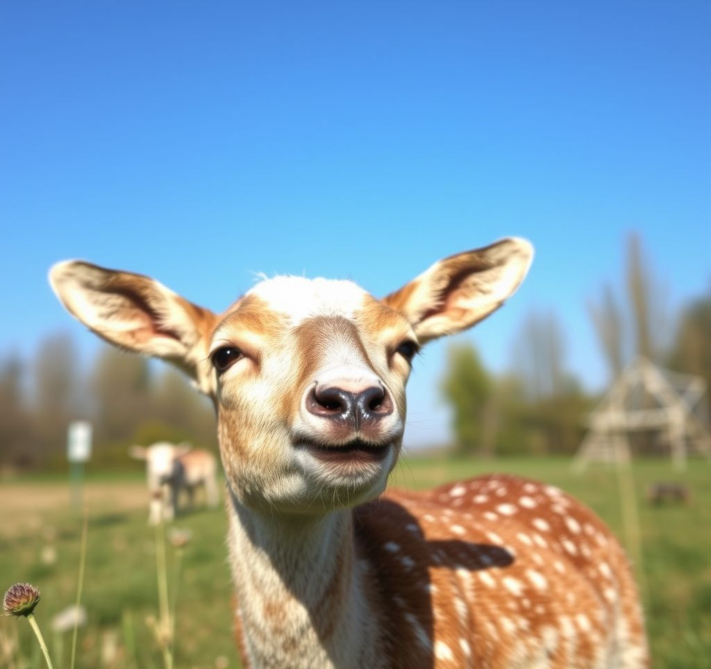 Ein glückliches, gesundes Kaninchen frisst Heu in einem geräumigen Gehege, das seine natürliche Umgebung simuliert.